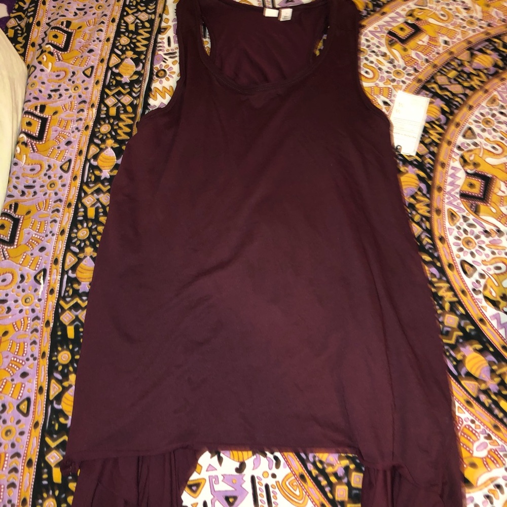 Mel rose and market maroon shirt